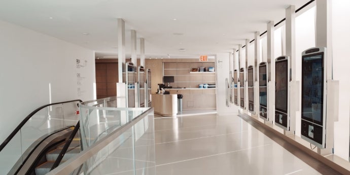 Espaço Memento para retirar as fotos de sua jornada no SUMMIT One Vanderbilt