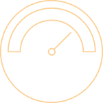 Icon depicting real-time air quality monitoring with indicators for carbon dioxide, particulates, and more.